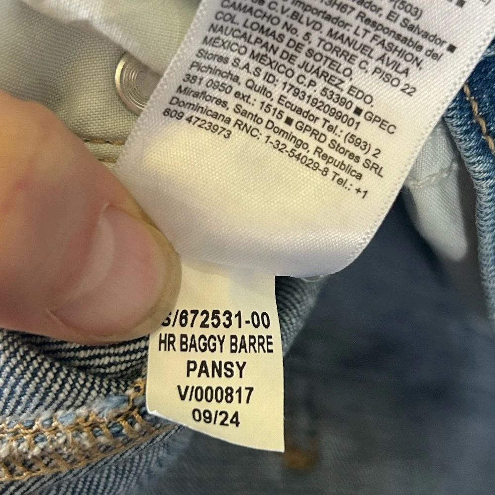 High Rise Barrel Leg Baggy Ankle Old Navy Jeans Size 20 Medium Wash - Picture 15 of 15